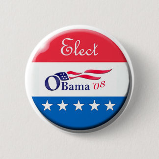 Macaron Rond 5 Cm Obama 08 élisent le bouton