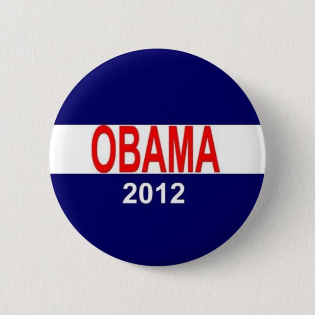 Macaron Rond 5 Cm Obama 2012 (Devant)