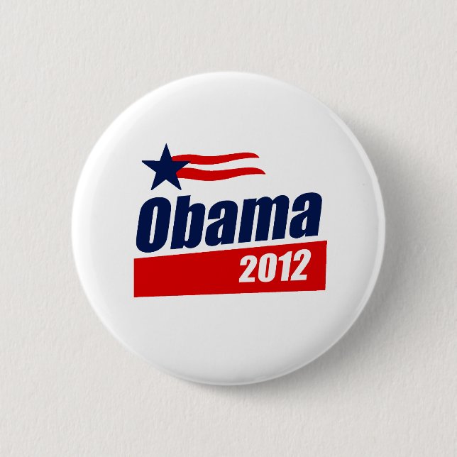 Macaron Rond 5 Cm Obama 2012 (Devant)