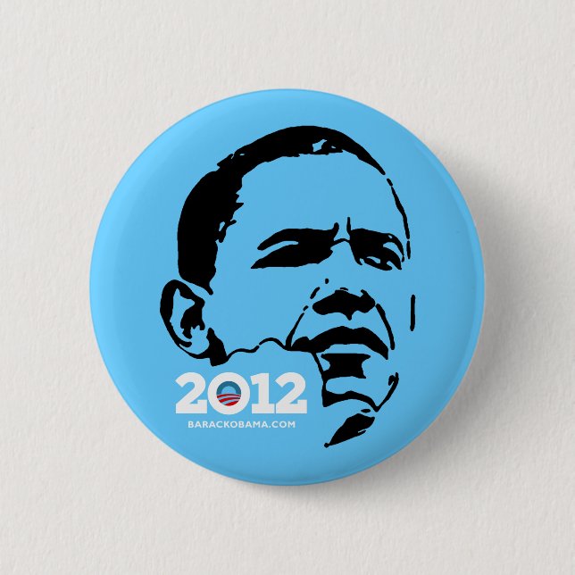 Macaron Rond 5 Cm Obama 2012 (Devant)