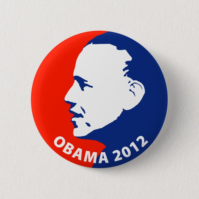 Macaron Rond 5 Cm Obama 2012 (Devant)