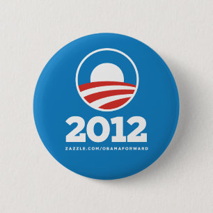 Macaron Rond 5 Cm Obama "2012" bornes de bouton