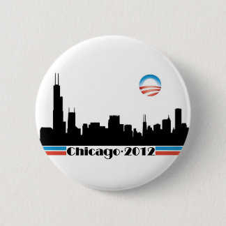 Macaron Rond 5 Cm Obama 2012 - Horizon de Chicago
