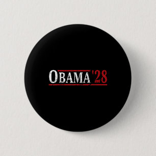 Macaron Rond 5 Cm Obama 2028 Votez Obama Pour Président 2028 Vintage