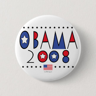 Macaron Rond 5 Cm Obama abstrait 2008