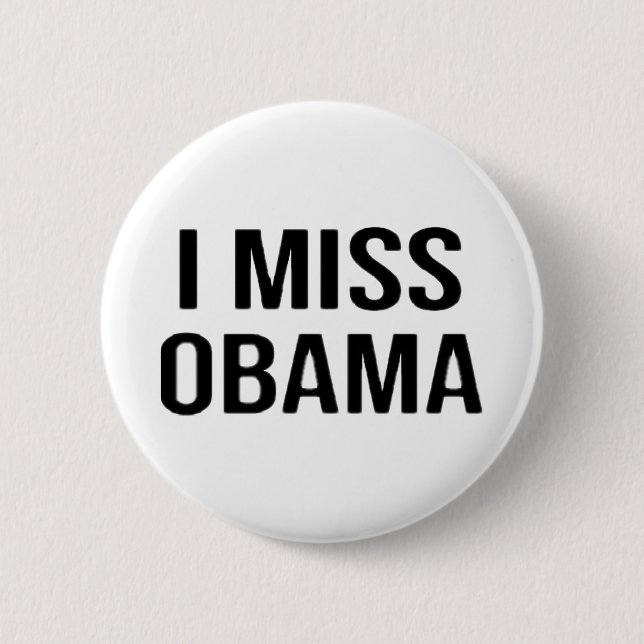 Macaron Rond 5 Cm Obama Anti Trump Democrat Liberal Politica (Devant)