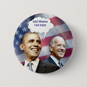 Macaron Rond 5 Cm Obama Biden