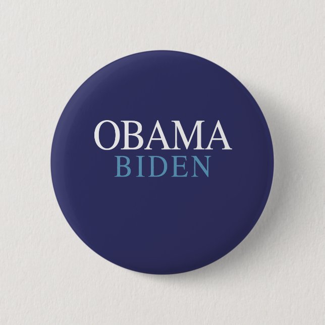 MACARON ROND 5 CM OBAMA / BIDEN 08 (Devant)