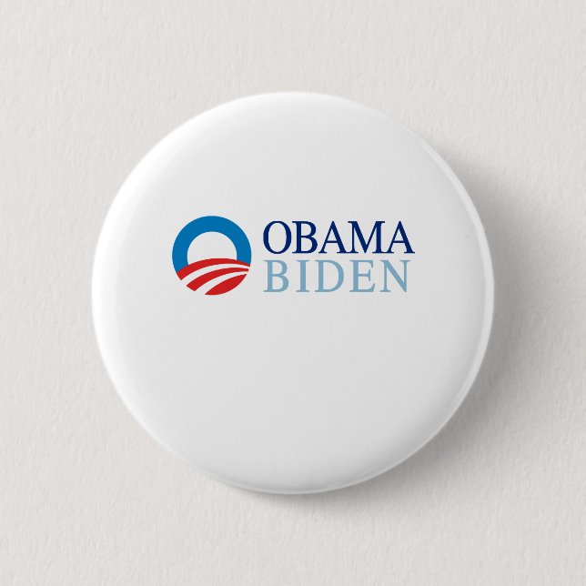 MACARON ROND 5 CM OBAMA / BIDEN 08 (Devant)