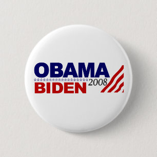 Macaron Rond 5 Cm Obama Biden 2008