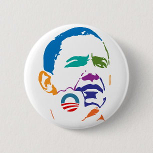 Macaron Rond 5 Cm Obama Biden 2012