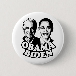 Macaron Rond 5 Cm Obama Biden, bouton