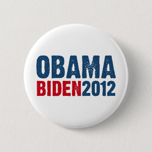 Macaron Rond 5 Cm Obama Biden - bouton
