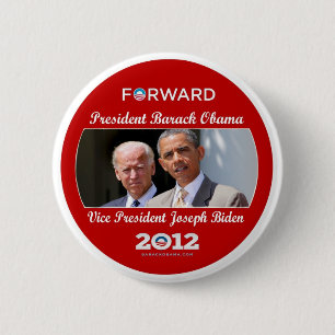 Macaron Rond 5 Cm Obama/Biden : L'équipe pour vous