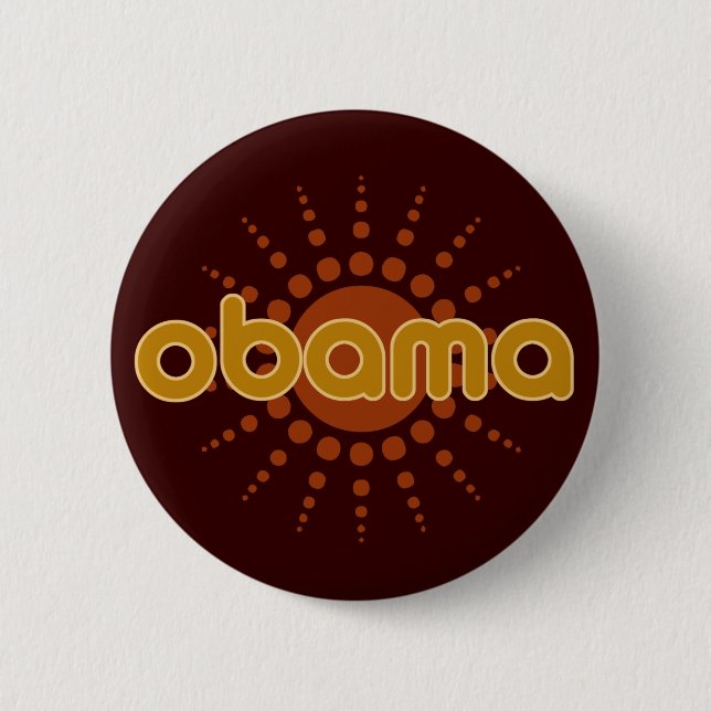 Macaron Rond 5 Cm OBAMA - bouton (Devant)