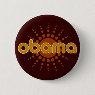 Macaron Rond 5 Cm OBAMA - bouton