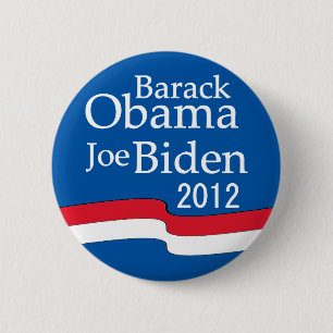 Macaron Rond 5 Cm Obama - bouton de Biden 2012