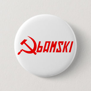 Macaron Rond 5 Cm Obama communiste