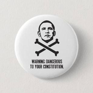 Macaron Rond 5 Cm Obama : Dangereux à votre bouton de constitution