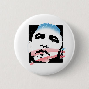 MACARON ROND 5 CM OBAMA : ESPOIR
