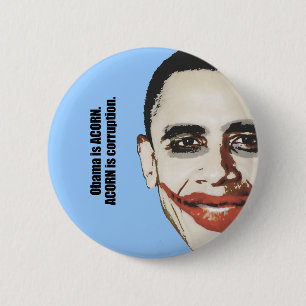 Macaron Rond 5 Cm Obama est GLAND. Le GLAND est corruption