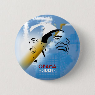 Macaron Rond 5 Cm Obama et Biden