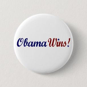 Macaron Rond 5 Cm Obama gagne 2008