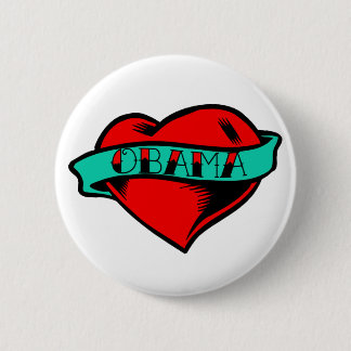 Macaron Rond 5 Cm Obama Heart Tattoo