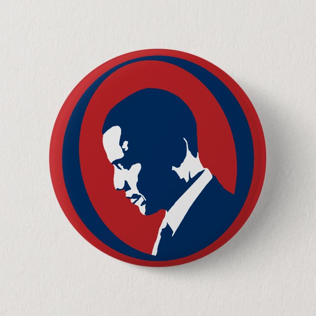 Macaron Rond 5 Cm Obama : Le grand bouton d'O (Devant)