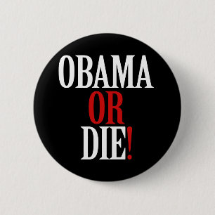 Macaron Rond 5 Cm Obama ou meurent bouton