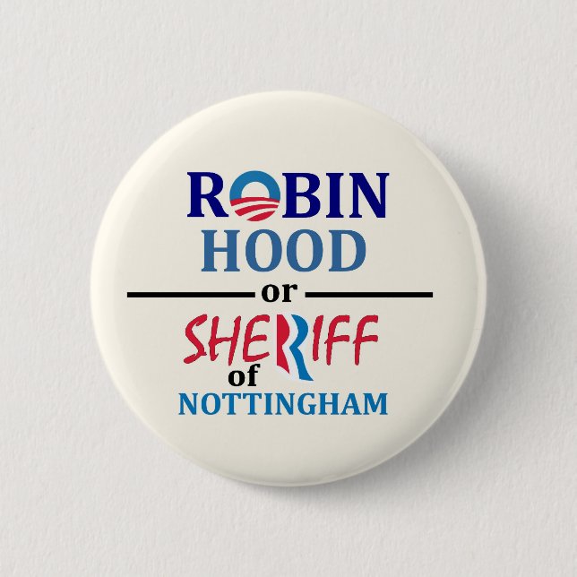 Macaron Rond 5 Cm Obama ou Romney (Devant)