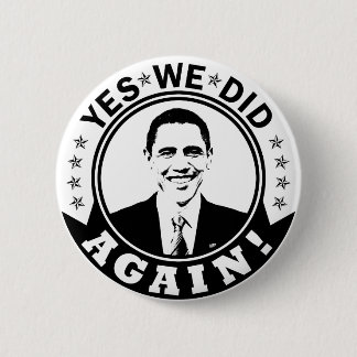 Macaron Rond 5 Cm Obama Oui, encore V1 BW