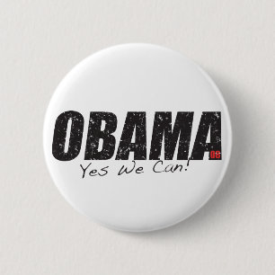 Macaron Rond 5 Cm Obama "oui nous pouvons !" Bouton