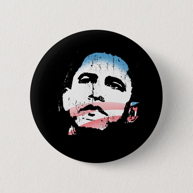 MACARON ROND 5 CM OBAMA POUR LE CHANGEMENT (Devant)