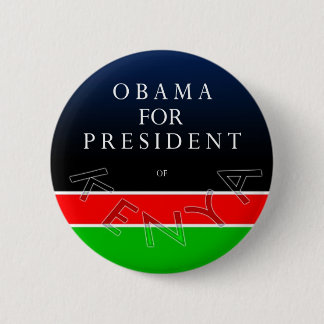 Macaron Rond 5 Cm Obama pour le président du bouton du Kenya