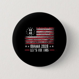 Macaron Rond 5 Cm Obama Retro Vintage Us Drapeau Patriotique 2028 Po