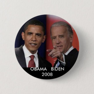 Macaron Rond 5 Cm obamadebate, OBAMA   BIDEN2008