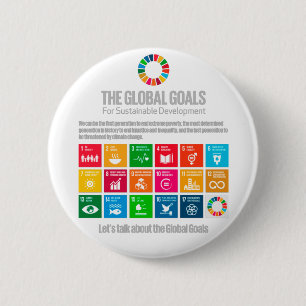 Macaron Rond 5 Cm Objectifs de développement durable 17 ODD 2030 des