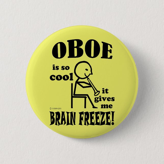 Macaron Rond 5 Cm Oboe, Gel du cerveau (Devant)
