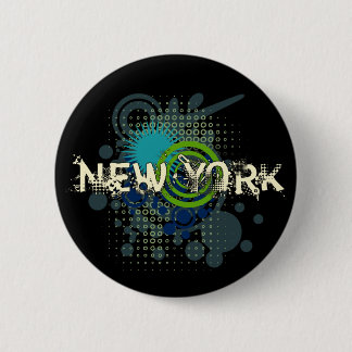 Macaron Rond 5 Cm Obscurité tramée grunge moderne de bouton de New