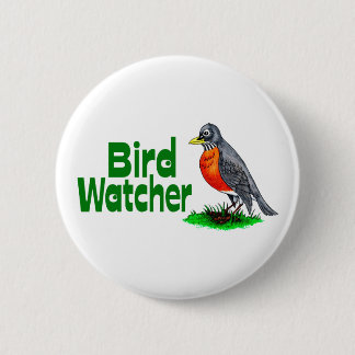 Macaron Rond 5 Cm Observateur d'oiseau