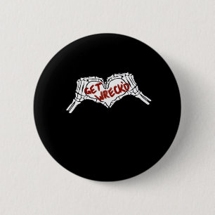 Macaron Rond 5 Cm Obtenir épave Squelette Main Heart Classic