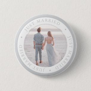 Macaron Rond 5 Cm Occasion de mariage avec photo personnalisée simpl
