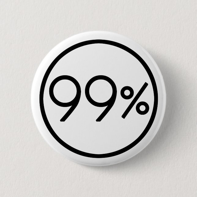 Macaron Rond 5 Cm Occupez Wall Street que nous sommes le bouton de (Devant)