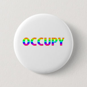 Macaron Rond 5 Cm Occupy Rainbow