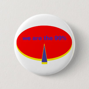 Macaron Rond 5 Cm "occupy Wall Street we are the 99 percent"