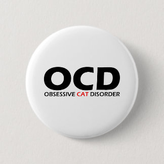 Macaron Rond 5 Cm OCD - Trouble de chats obsessionnel