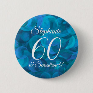 Macaron Rond 5 Cm Ocean Blue 60 et fête d'anniversaire sensationnel