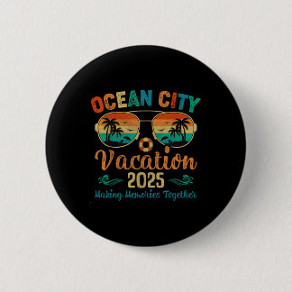 Macaron Rond 5 Cm Ocean City Beach Vacation 2025 Friends Family Summ