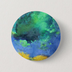 Macaron Rond 5 Cm Océan Emeraude marin en aquamarine